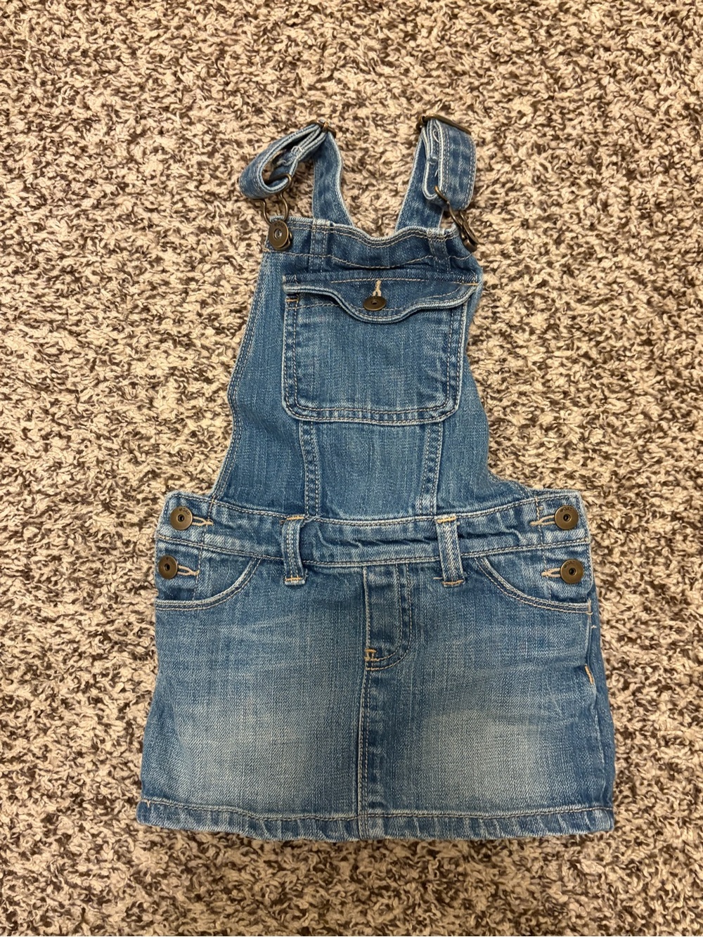 GAP Blue Denim Kids Overall Skirt